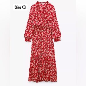 Zara Red Floral Kids Dress